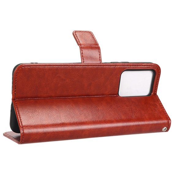 Etui z klapką do Xiaomi Redmi Note 12 5G / POCO X5 5G, Crazy Horse Wallet, brązowe