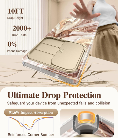 Etui GVIEWIN do Samsung Galaxy S25 Ultra – Topaz/Gold