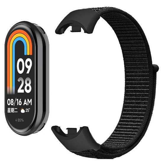 Pasek Nylonowy do Xiaomi Smart Band 10 / 9 / 8, Czarny