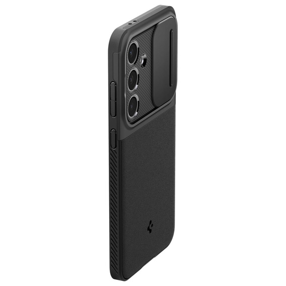 Etui Spigen do Samsung Galaxy S24 FE, Optik Armor, Czarne + Szkło Hartowane 9H