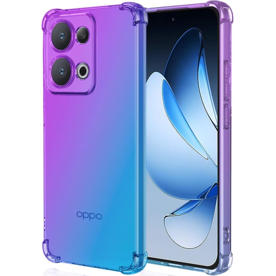 Etui Gradient Dropproof do Oppo Reno 13, Fioletowe / niebieskie