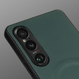 Etui do Sony Xperia 1 VI, Leather Hybrid MagSafe, zielone