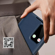 Etui do Samsung Galaxy S25 Edge – Smart View z kieszenią na kartę, niebieskie