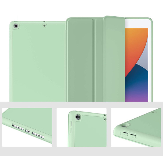 Etui do iPad 10.2" 2021/2020/2019 (9/8/7 gen.), z miejscem na rysik, Jasnozielone