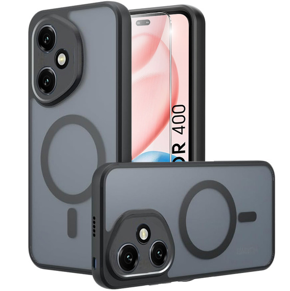 Etui do Honor 400 5G, do MagSafe, ERBORD Matt Case, czarny