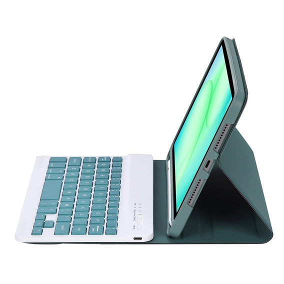 Etui z klawiaturą do Samsung Galaxy Tab A11, Leather Pen Slot, zielone