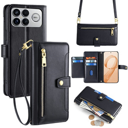 Etui z klapką do Xiaomi Poco F8 Ultra, Wallet Zipper Pocket, czarne