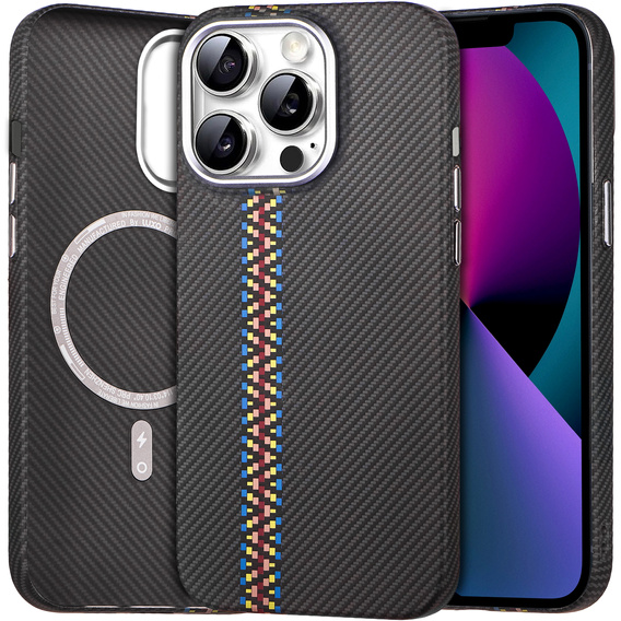 Etui do iPhone 13, Carbon Fiber MagSafe, czarne
