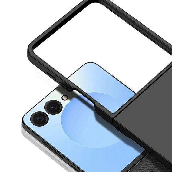 Samsung Galaxy Z Flip7 w etui z okienkiem i szkłem hartowanym – ochrona i wygodny podgląd