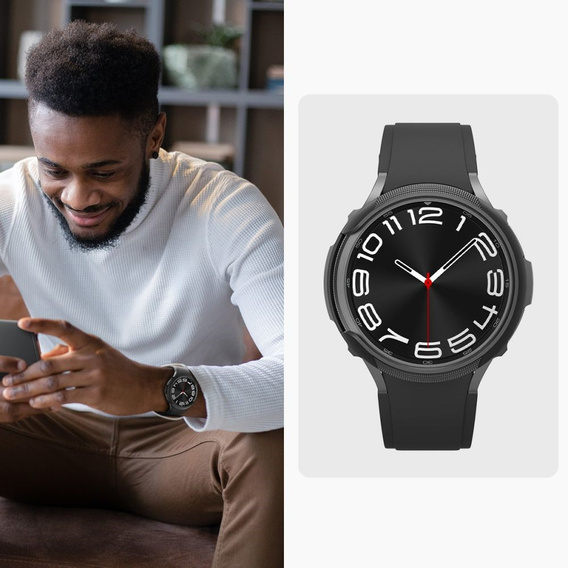 Etui Spigen do Samsung Galaxy Watch 6 Classic 43mm, Liquid Air, Czarne