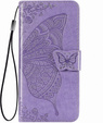 Etui z klapką do Infinix Hot 50i 4G, Butterfly, fioletowe