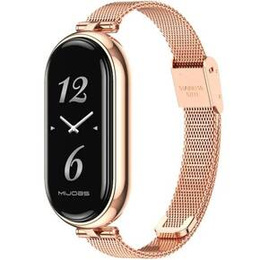 Pasek Bransoleta Milanese do Xiaomi Smart Band 10 / 9 / 8, Różowe złoto