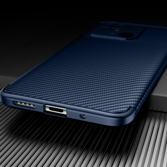 Etui do Xiaomi Redmi 10C, Carbon Gel, granatowe