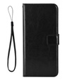 Etui z klapką do Honor Magic 7 Pro, Crazy Horse Wallet, czarne