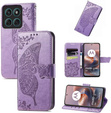Etui z klapką do Motorola Moto G86 5G, Butterfly, fioletowe