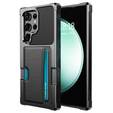 Etui do Samsung Galaxy S24 Ultra, Card Holder Kickstand, czarne
