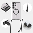Etui do Samsung Galaxy S25 Ultra, Electro MagSafe, czarne + Smycz