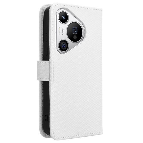 Etui z klapką do Huawei Pura 70, Wallet Smart Magnet, białe