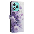 Etui portfelowe do Honor 400 Lite – fioletowa róża