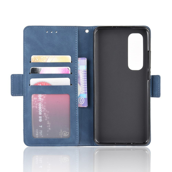 Etui z klapką do Xiaomi Mi Note 10 Lite, Card Slot, niebieskie
