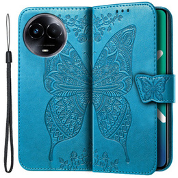 Etui z klapką do Realme 11 5G, Butterfly, niebieskie