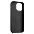 Etui skórzane do iPhone 16 Pro, ERBORD Leather MagSafe, czarne + Szkło na ekran