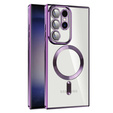 Etui do Samsung Galaxy S22 Ultra, Electro MagSafe, fioletowe