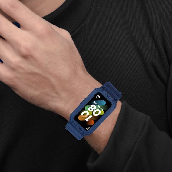 Pasek z Etui do Huawei Band 6 / Huawei Band 7, Niebieski