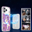 Etui do iPhone 17 Pro Max, Laser Flower, do MagSafe, Violet