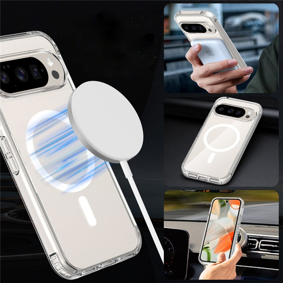 Etui do Google Pixel 10 / 10 Pro, Fusion Hybrid, do MagSafe, przezroczyste
