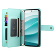 Etui z klapką do Xiaomi Redmi Note 14 Pro 5G / Poco X7 5G, Wallet Zipper Pocket, zielone