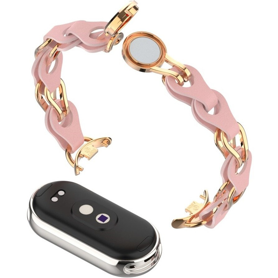 Kobieca bransoleta do Xiaomi Smart Band 10 / 9 / 8, różowa / złota