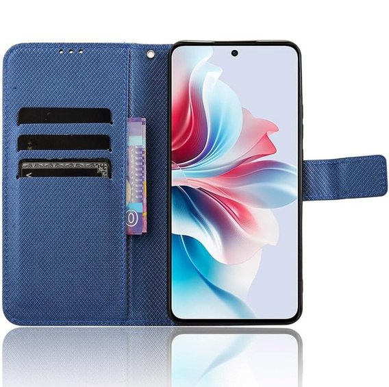 Etui z klapką do Oppo Reno 11F 5G, Wallet Smart Magnet, niebieskie