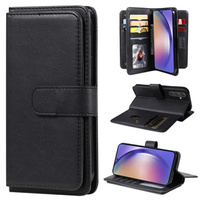 Etui z klapką do Samsung Galaxy A55 5G, 10 Card Slots Wallet, czarne