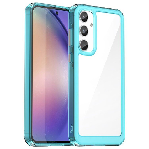 Etui do Samsung Galaxy A55 5G, Fusion Hybrid, przezroczyste / niebieskie