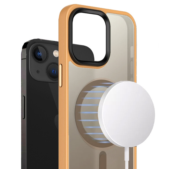 Etui do iPhone 14, Simple MagSafe, pomarańczowe