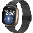 Pasek Bransoleta Milanese do Fitbit Versa 4 / Sense 2, Czarny