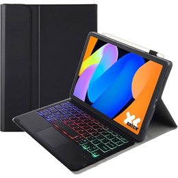 Etui z podświetlaną klawiaturą Bluetooth Touchpad do Lenovo Idea Tab 11" 2025 TB336FU TB336ZU, czarne
