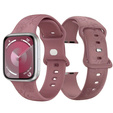 Pasek Silikonowy do Apple Watch 1/2/3/4/5/6/7/8/9/10/11/SE Ultra 1/2/3 42/44/45/46/49mm, Rose, Fioletowy