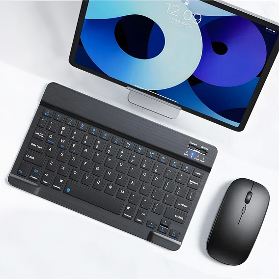 Mini klawiatura bezprzewodowa Bluetooth do tabletu, czarna