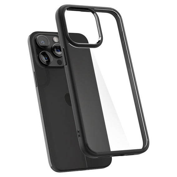 Etui Spigen do iPhone 15 Pro, Ultra Hybrid, przezroczyste / czarne
