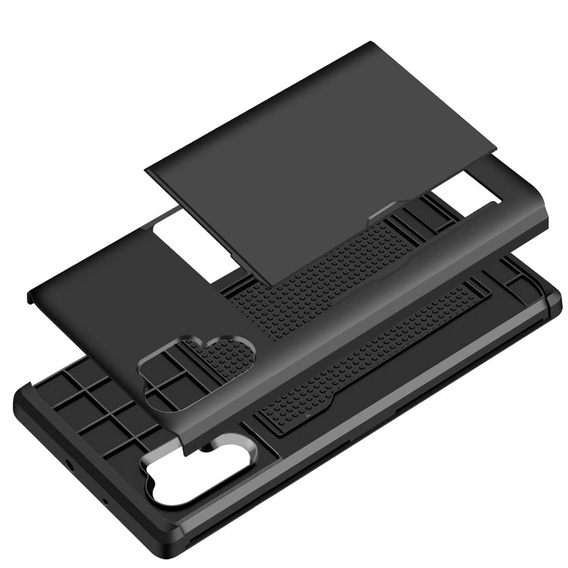 Etui do Samsung Galaxy Note 10+ Plus, Sliding Card Holder, czarne