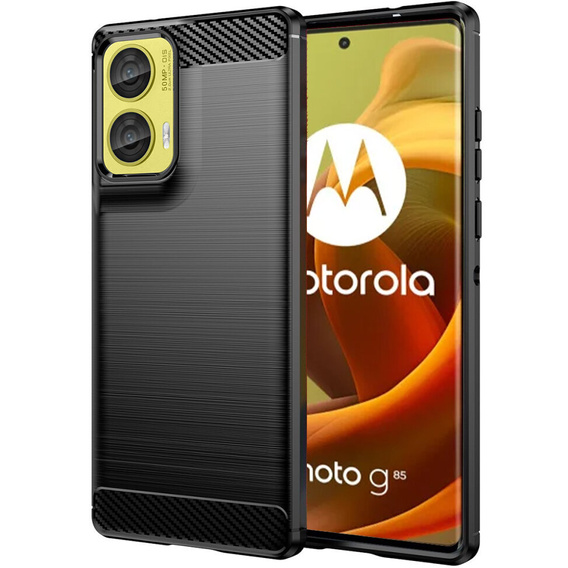 Etui do Motorola Moto G85, Carbon, czarne