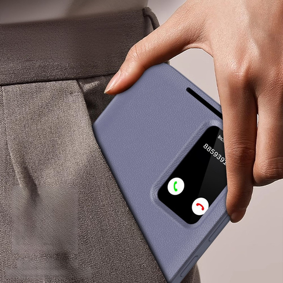 Etui z klapką do Samsung Galaxy S23+ Plus, Smart View Wallet, fioletowe