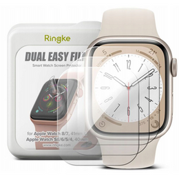 3x Folia Ochronna Ringke Dual Easy Film do Apple Watch 7/8/9 45MM (3 sztuki)