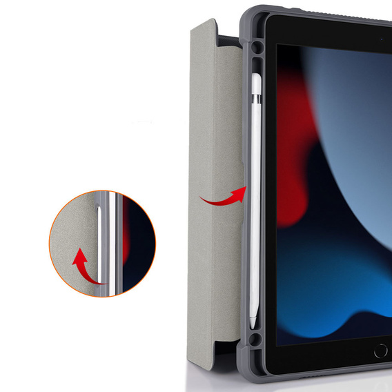 Etui do iPad 10.2" 2021/2020/2019 (9/8/7 gen.), Smartcase Hybrid "Dot" z miejscem na rysik, czarne