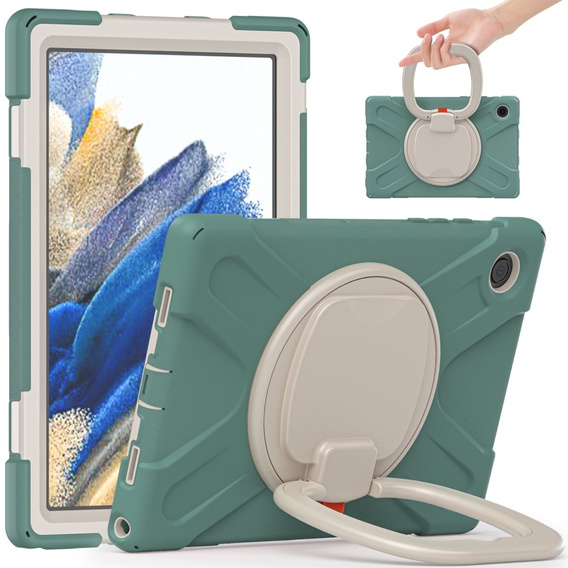 Etui do Samsung Galaxy tab A8 10.5 SM-X200 SM-X205, Pancerne Ochronne, Zielone Białe
