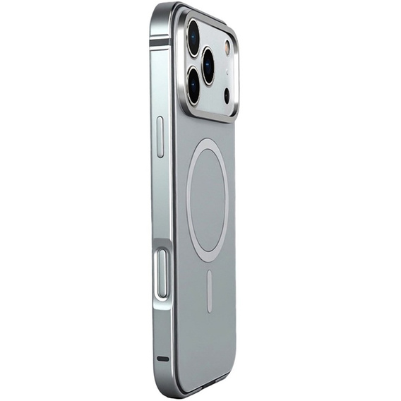 Etui do iPhone 17 Pro, Metal Frame, do MagSafe – szare