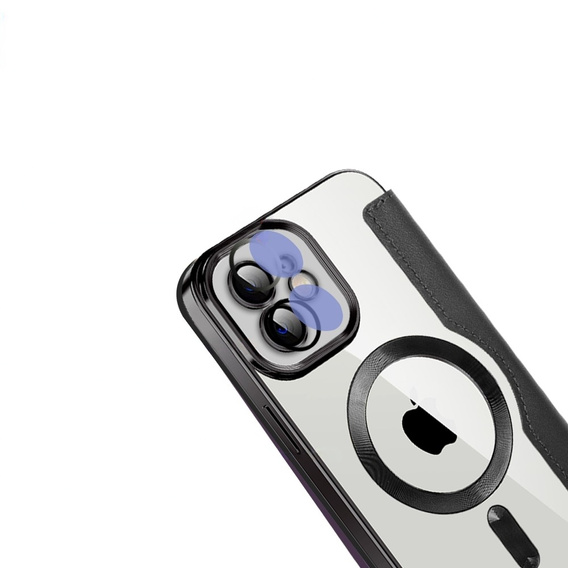 Etui z klapką do iPhone 12, RFID Wallet MagSafe z ochroną aparatu, czarne