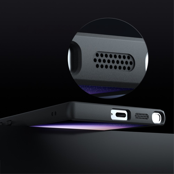 Zestaw Etui ERBORD do Samsung Galaxy S24 Ultra, Matte Case, do MagSafe, czarne + 2x Szkło